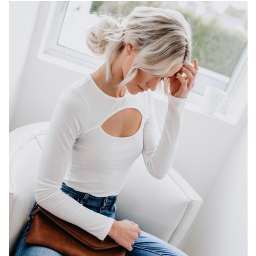 VICI White Keyhole Bodysuit